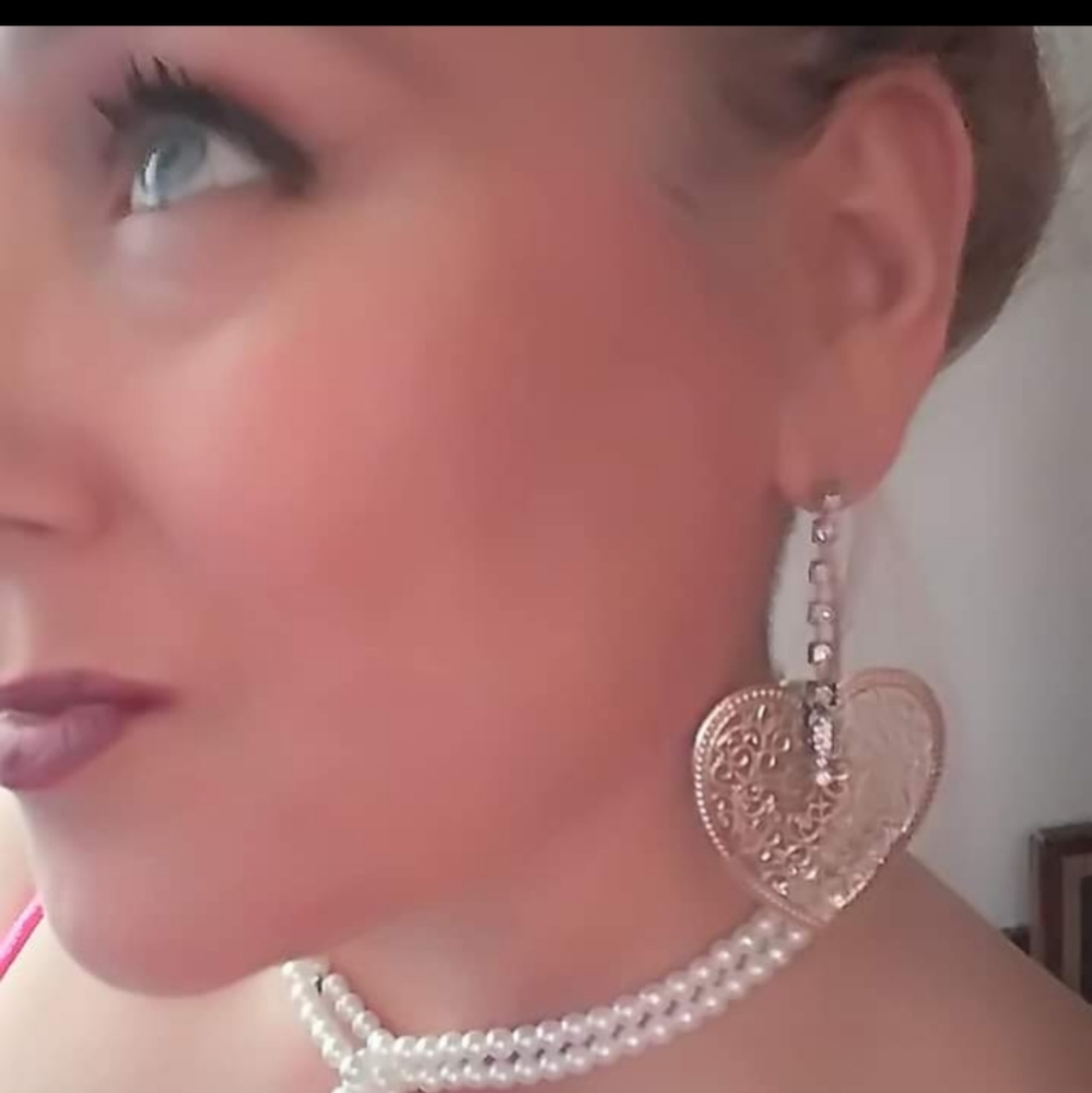 80s Heart earring Madonna inspired 1pc